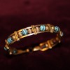 5 Strand 14K Gold-fill  Dyed Malachite